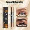 2 Eyebrow Pencils with Brush, Dark/Light Brown, Waterproof Eyebrow Pencil,
