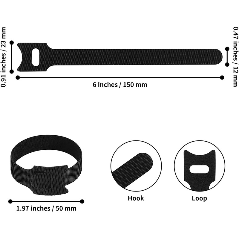 Cable Tie Cord Binding Bands, Cable Ties Velcro Tape Storage