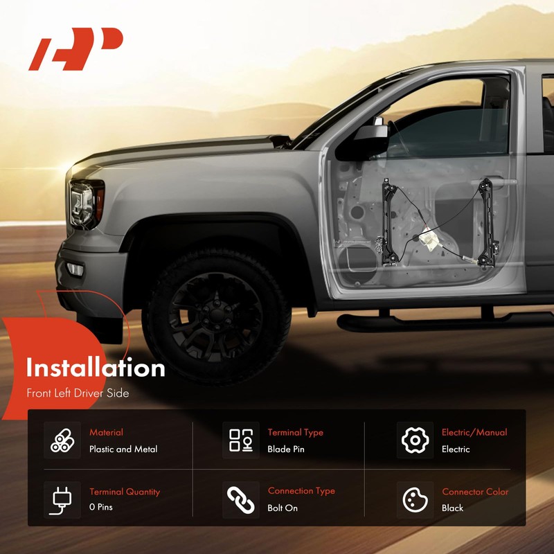 A-Premium Power Electric Window Regulator Without Motor Compatible with Volkswagen