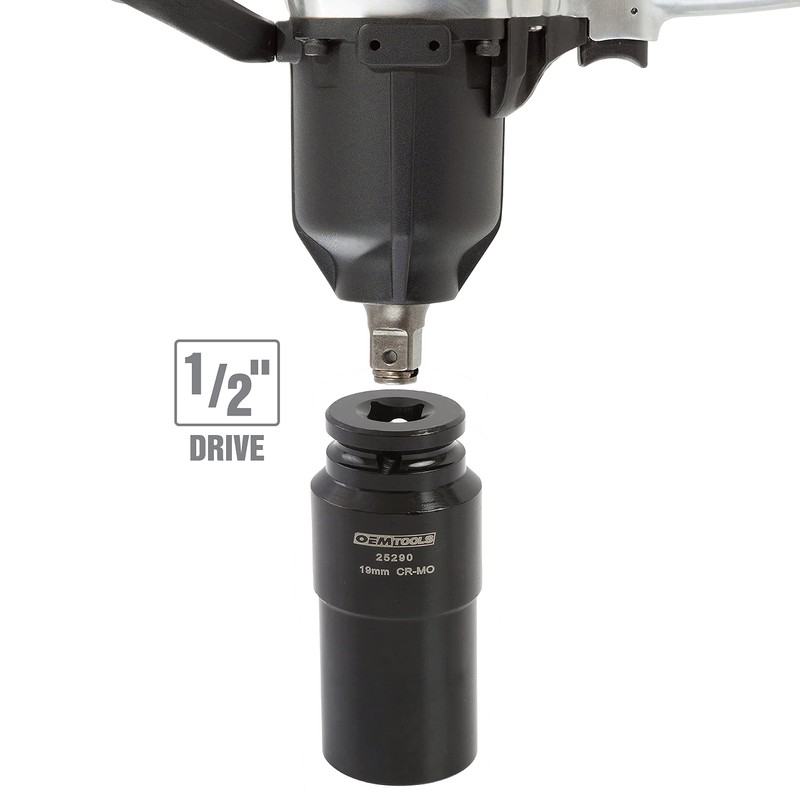OEMTOOLS 25290 19mm Crank Bolt Socket, Heavy Duty Harmonic Balancer