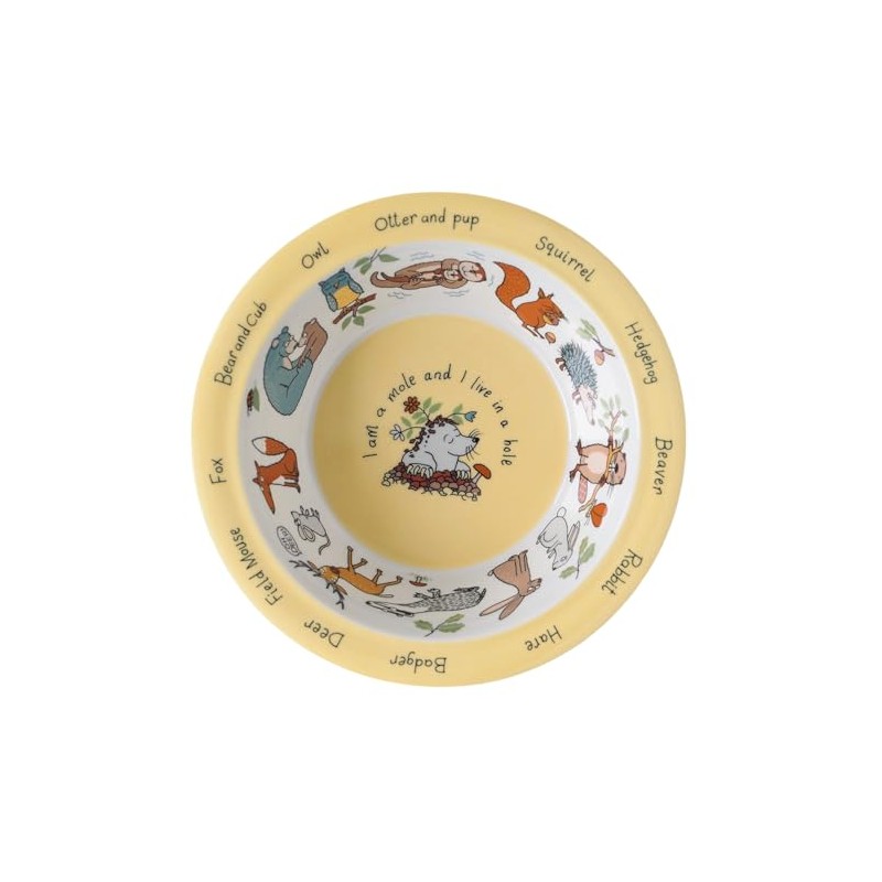 Tyrrell Katz Kids Woodland Theme Bowl in Melamine - Dishwasher