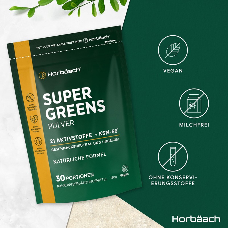 HI Supergreens - 21 Actives & KSM 150g Powder