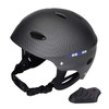 Tontron Adult Whitewater Kayaking Canoeing Helmet(Matte Black Fiber Pattern,Large)