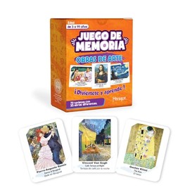 Menique. Juego de Memoria de Obras de Arte – 70 Tarjetas con Pinturas Famosas – 35 Pares – Juego Educativo Bilingüe para Niños y Adultos