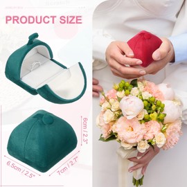 uxcell Velvet Ring Box Mini Ring Holder Jewelry Organizer Storage Case Ring Gift Box for Women, Wedding Proposal, Engagement, Valentine's Day Blue