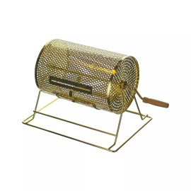Casino4You Brass Raffle Ticket Drum - Quality Casino Bingo Spinning Lottery Drawing