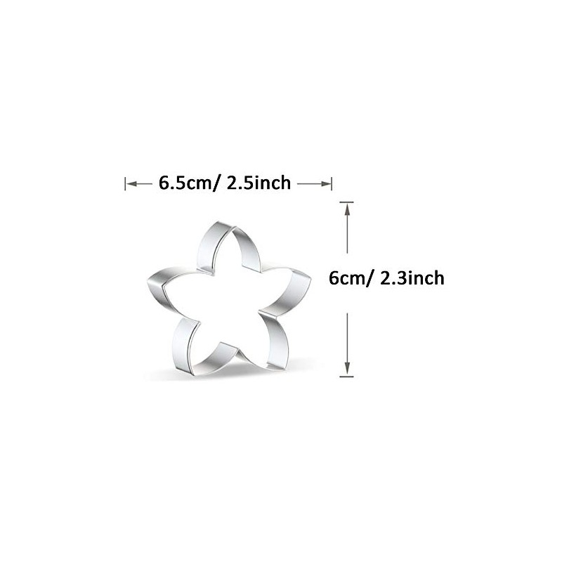 WDYJMALL Frangipani Flower Shape Cookie Cutter - A