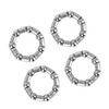 Partuto 4 Pcs Universal Bicycle Ball Bearings - Steel Silver