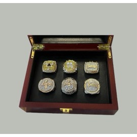 LA Lakers Championship Fan Rings Set Without  Wooden Box / 6 Kobe Bryant Rings
