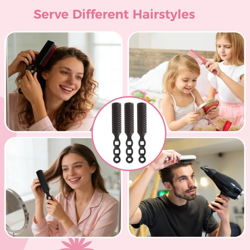 50 Pcs Bulk Hair Brushes for Homeless, Lightweight Plastic Detangling