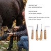 4pcs Hoof Knife Carbon Steel Wooden Handle Left and Right