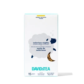 DAVIDsTEA Valerian Nights Herbal Tea, caffeine-free, 15 tea bags