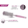 Ankita Hair Brush with Nylon Bristle, All-Purpose, Colors May Vary