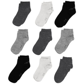 s.Oliver Boys' Trainer Socks (Pack of 9), Grey (grey 49), 35 - 38
