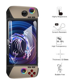 MEMELOKA Screen Protector for MSI Claw 8 AI+/Claw 8 AI Plus, [Pack of 2] Soft PET Screen Protector for MSI Claw 8 AI+ with 3D Full Coverage, Ultra Thin Anti-Fingerprint Screen Protector