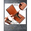 IrideScent Men's Bifold Box Wallet, Brown Tochigi Leather