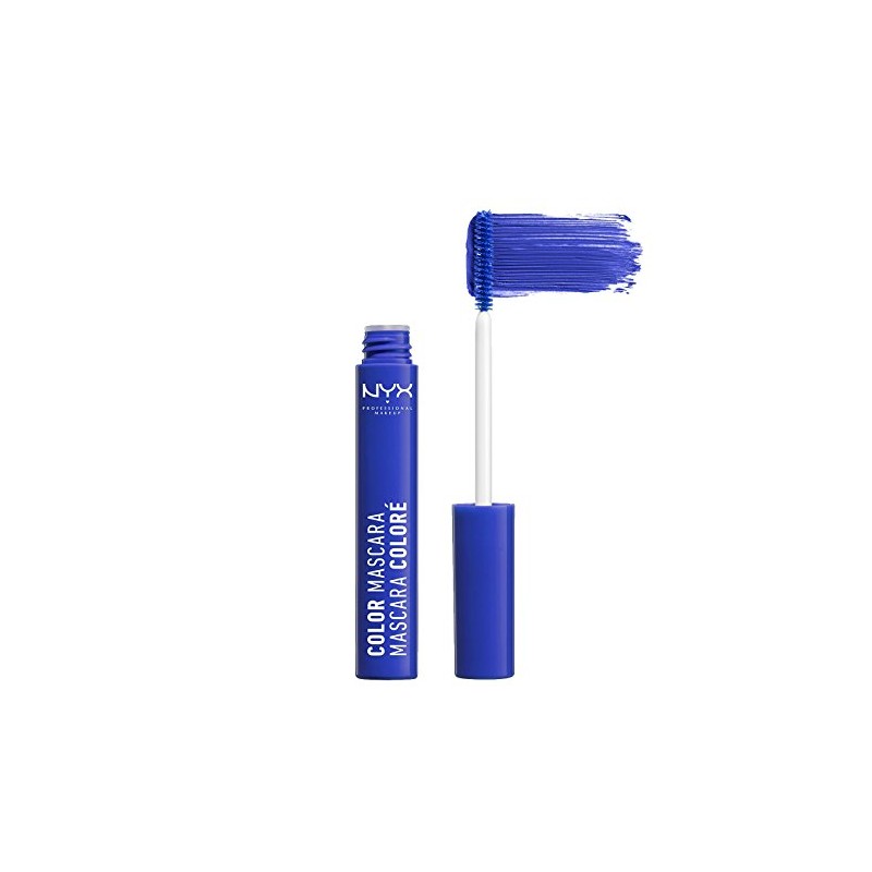 NYX Cosmetics color Mascara, Azul, 0.32 onzas