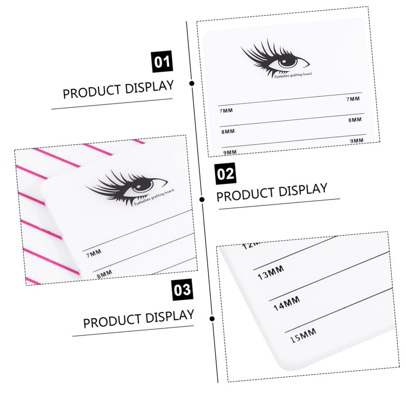 Baluue 2pcs Lash Extension Pallet Professional Eyelash Display Plates for