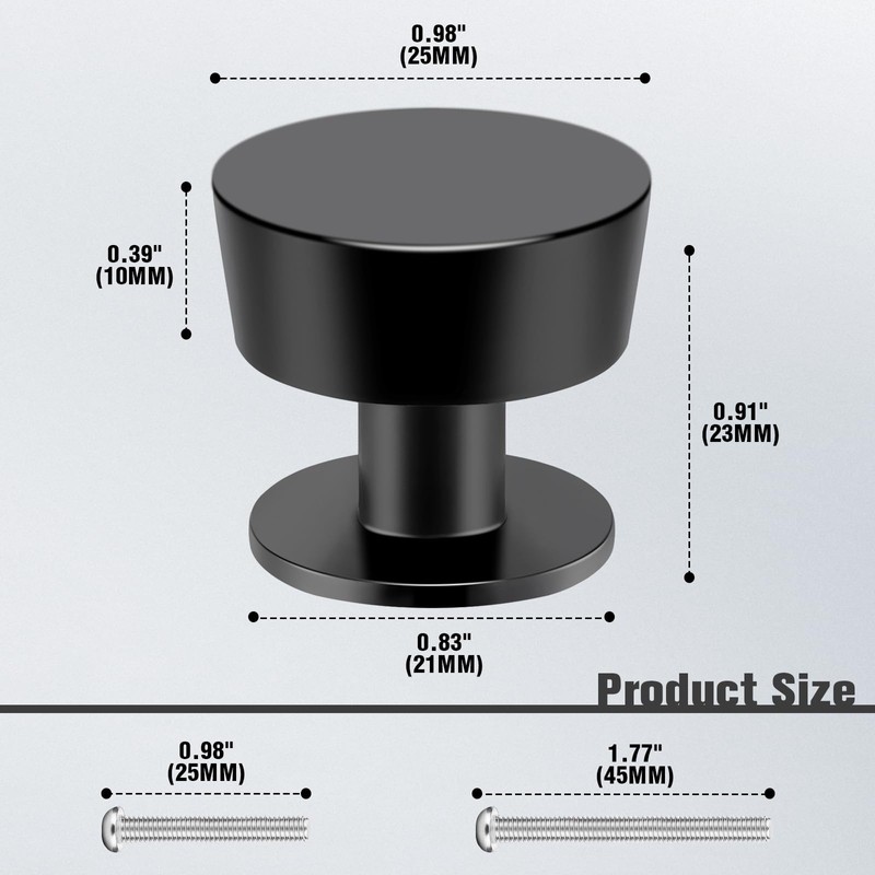 Tauno 10Pack Kitchen Cabinet Knobs Single Hole Kitchen Cabinet Handles,