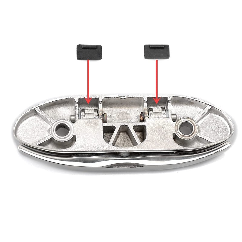 YUSOVE Boat Folding Cleat 4-1/2" 316 Stainless Steel Marine Flip