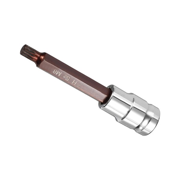 CoCud Triple Square Spline Bit Socket, M8 Bit 1/2-Inch Drive