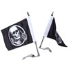 Trunk Lid Flagpole Mount Kit with Skull Flag L R