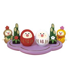 Decole Concombre ZCB-35576 Bundo Daruma White Approx. φ1.2 x H1.3 inches (30 mm) x H33 mm