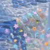 Summer Ocean Nail Art Stickers Decals 5D Embossed Cute Nail