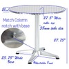 BTEXPERT Indoor Outdoor 27.5" Round Restaurant Table for Patio Stainless