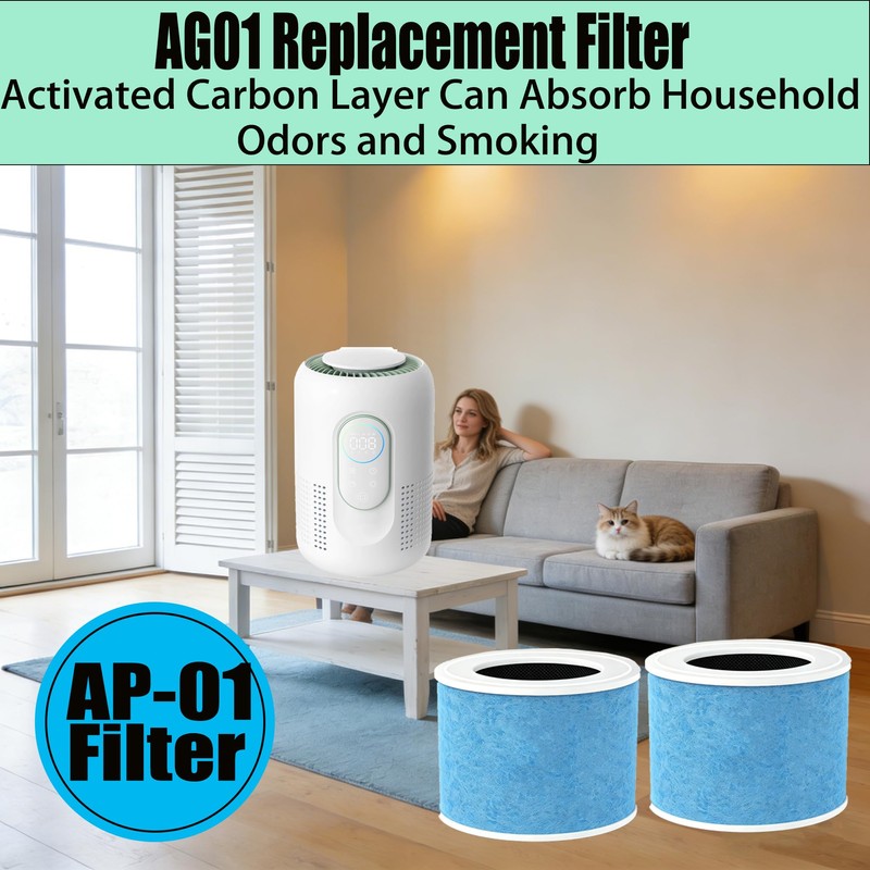 2 Pack Composite Filters Compatible with Momcozy AP01 Nursery Air