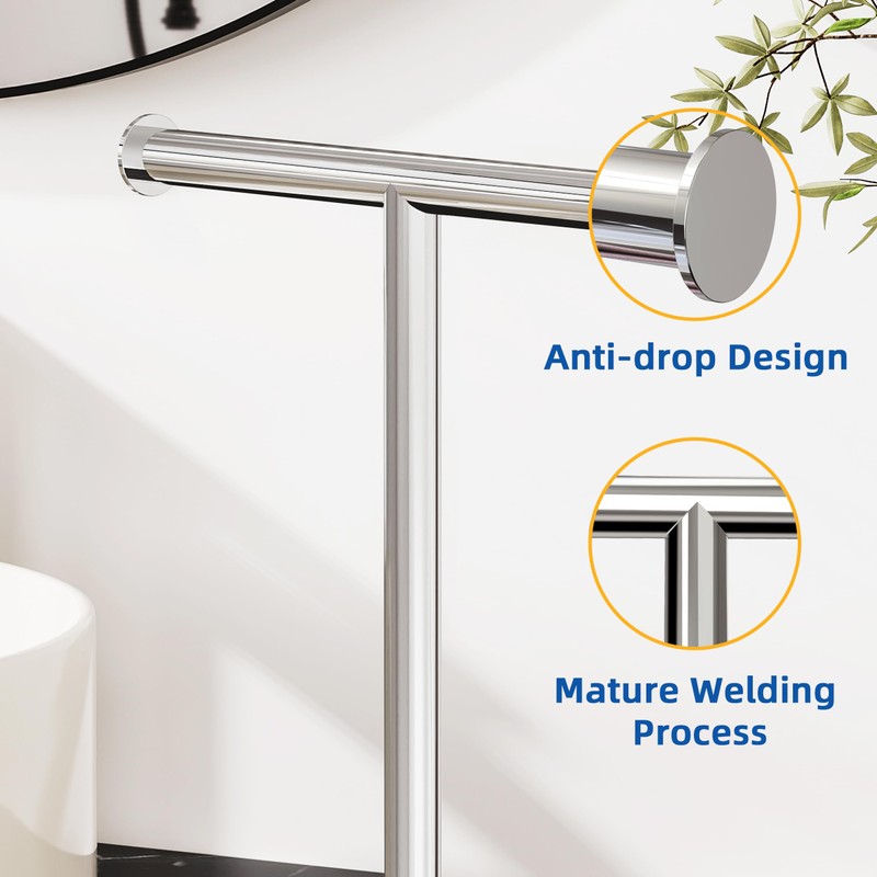 RUACQ T-Shape Hand Towel Holder Stand, 12inch Weighted Base Towel