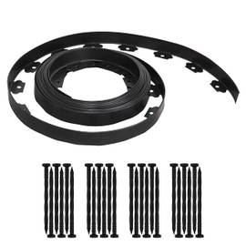 Gardzen 1.5" x 20' Landscape Edging Kit, Garden Edging Coil Comes with 24 Pcs Spikes, No Dig Lawn Border Design