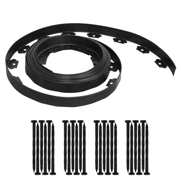 Gardzen 1.5" x 20' Landscape Edging Kit, Garden Edging Coil