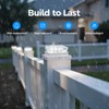 Solar Post Cap Lights, 6500K Cool White IP65 Waterproof Solar