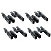 SOLARTRONICS 4 Pairs Y Connectors for Solar Cable Photovoltaic Double
