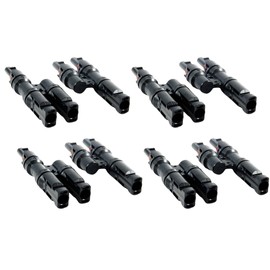 SOLARTRONICS 4 Pairs Y Connectors for Solar Cable Photovoltaic Double Splitter 1000V PV Solar Cable Connector Waterproof IP67 UV-Resistant
