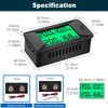YOJOCK DC Voltmeter, 300A Digital Voltage, Current Energy, LCD Display,
