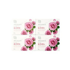 Mugunghwa 무궁화) 자연미인 비누 로즈비누 90g x4개 Mugunghwa) Natural Beauty Soap Rose Soap 90g x4 pieces