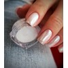 Hailey Bieber Glazed Doughnut Nails Chrome Powder White Powder White