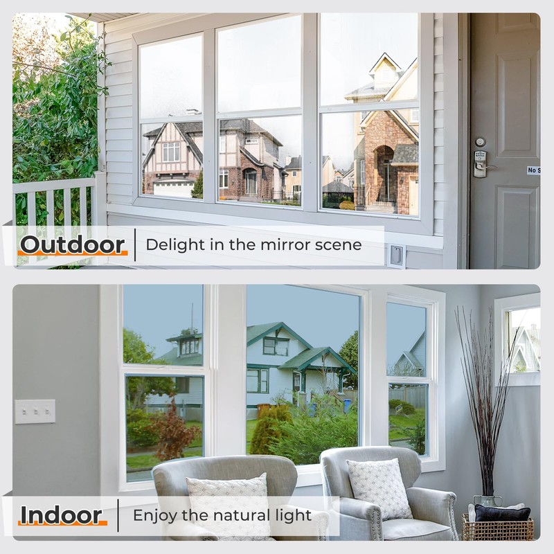 DOWELL Window Privacy Film, One Way Window Tint for Home,