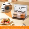 Napkin Holder for Table, Pepper Shakers Caddy Modern Napkin Dispenser
