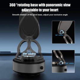 Jemey Magnetic Suction Cup Car Phone Holder, Adjustable Foldable 360° Rotation Magnetic Phone Holder for Windshield Dashboard, Portable Universal Electric Vacuum Magnetic Suction Car Phone Mount