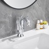 GGStudy Chrome Bathroom Faucet Swan Shape Single Handle One Hole