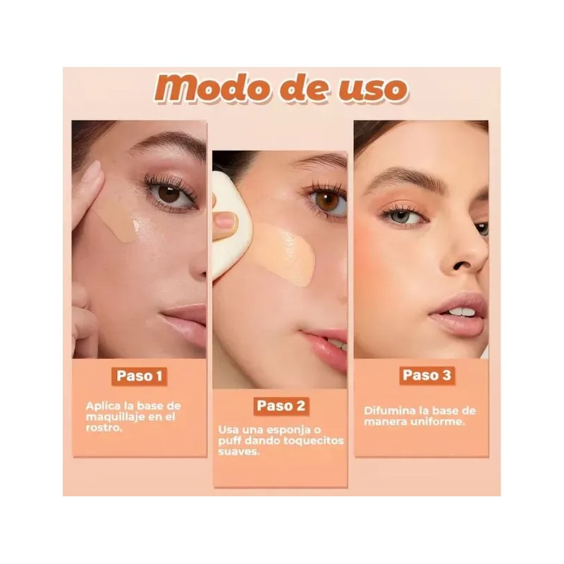Base De Maquillaje Hidratante + Esponja Ultramo Full Cover