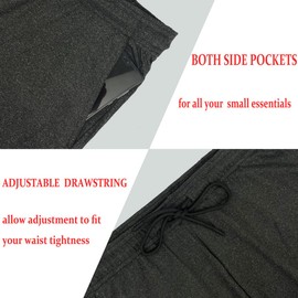 Lehmanlin Mens Sports Shorts Quick Dry Stretch Lightweight Track Pants with Pockets, 5"Black