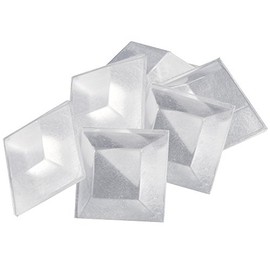 Soft Touch 3/4" Square Self Stick Noise Dampening Cabinet Bumpers, 6 Pack, Clear, 6 Count