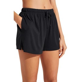 Eberjey Women's Gisele Everyday Relaxed Shorts Pajama Bottom, Black, S