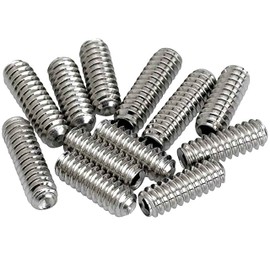 MonsterBolts - M3 x 6mm & 8mm Guitar Saddle Bridge Height Adjustment Screws Metric (MIM), Stainless Steel, 12 Pack