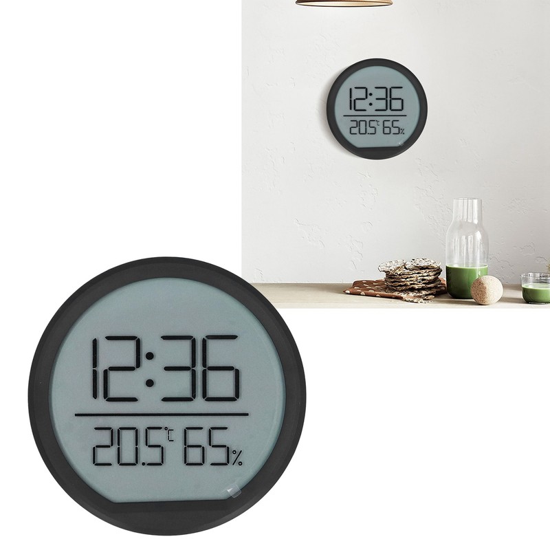 Indoor Thermometer Hygrometer Multifunction Thin Accurate Wall Mounted Digital Alarm