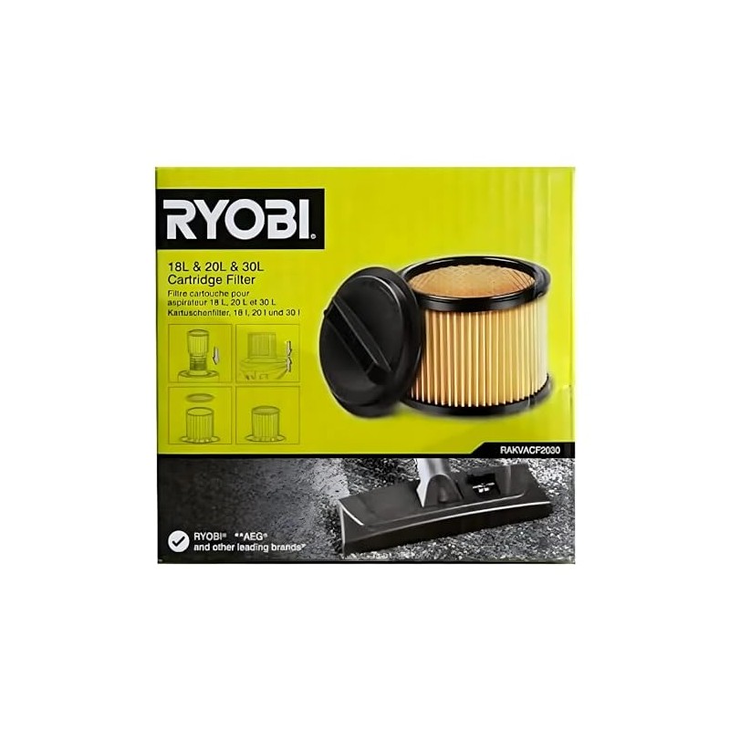 Ryobi RAKVACF2030 5132005115 Replacement Filter, Green